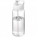 H2O Active® Octave Tritan™ 600 ml Sportflasche mit Ausgussdeckel, Transparent klar / Weiß