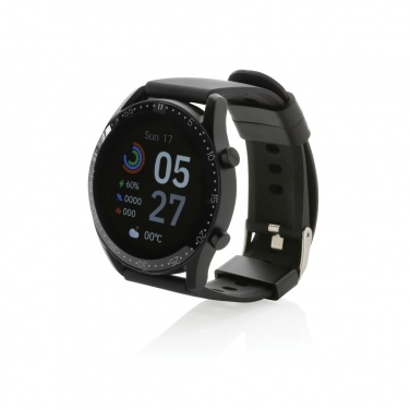 Logotrade werbemittel das Foto: Runde Fit Watch aus RCS recyceltem TPU