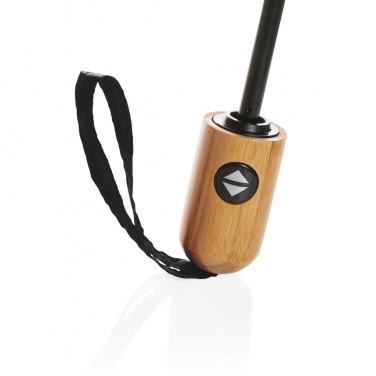 Logotrade Firmengeschenke das Foto: 21" Impact AWARE™ RPET 190T Bambus-Schirm autom. open/close