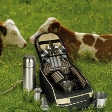 Logotrade Logogeschenke das Foto: Luxuriöser Picknick-Rucksack mit Kühltasche GEORGIA