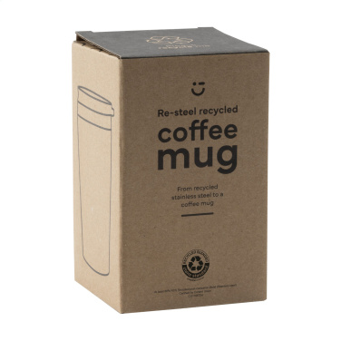 Logotrade Geschäftsgeschenke das Foto: Re-Steel RCS Recycled Kaffeebecher 380 ml Thermobecher