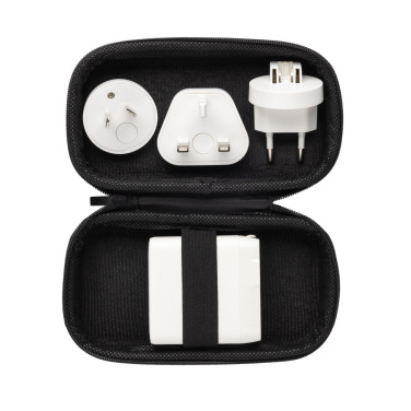 Logotrade Geschäftsgeschenke das Foto: TravelCharge Pro Reiseladegerät mit USB-C aus RCS rec. ABS