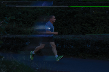 Logotrade Werbeartikel das Foto: Lumi Sprint wiederaufladbares LED Lauflicht aus RCS rec. ABS