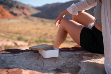 Logotrade Geschäftsgeschenke das Foto: RCS RPP Lunchbox mit Bambusdeckel