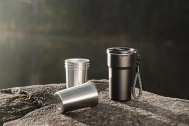 Logotrade Geschäftsgeschenke das Foto: VINGA Parks Becher aus RCS Stainles Steel, 4 Stück, 250ml