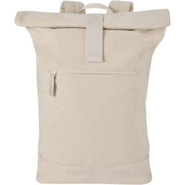 Logotrade werbemittel das Foto: Recanvas 14” GRS recycelter Rolltop-Rucksack 16L