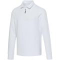 Zeus Langarm Poloshirt Unisex mit Reißverschluss, Weiß