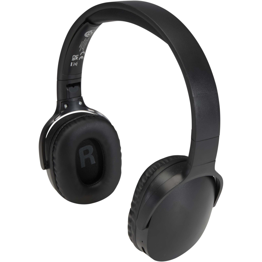 Logotrade Werbeartikel das Foto: Ancha Over-Ear Wireless Bluetooth® Headset aus recyceltem Kunststoff