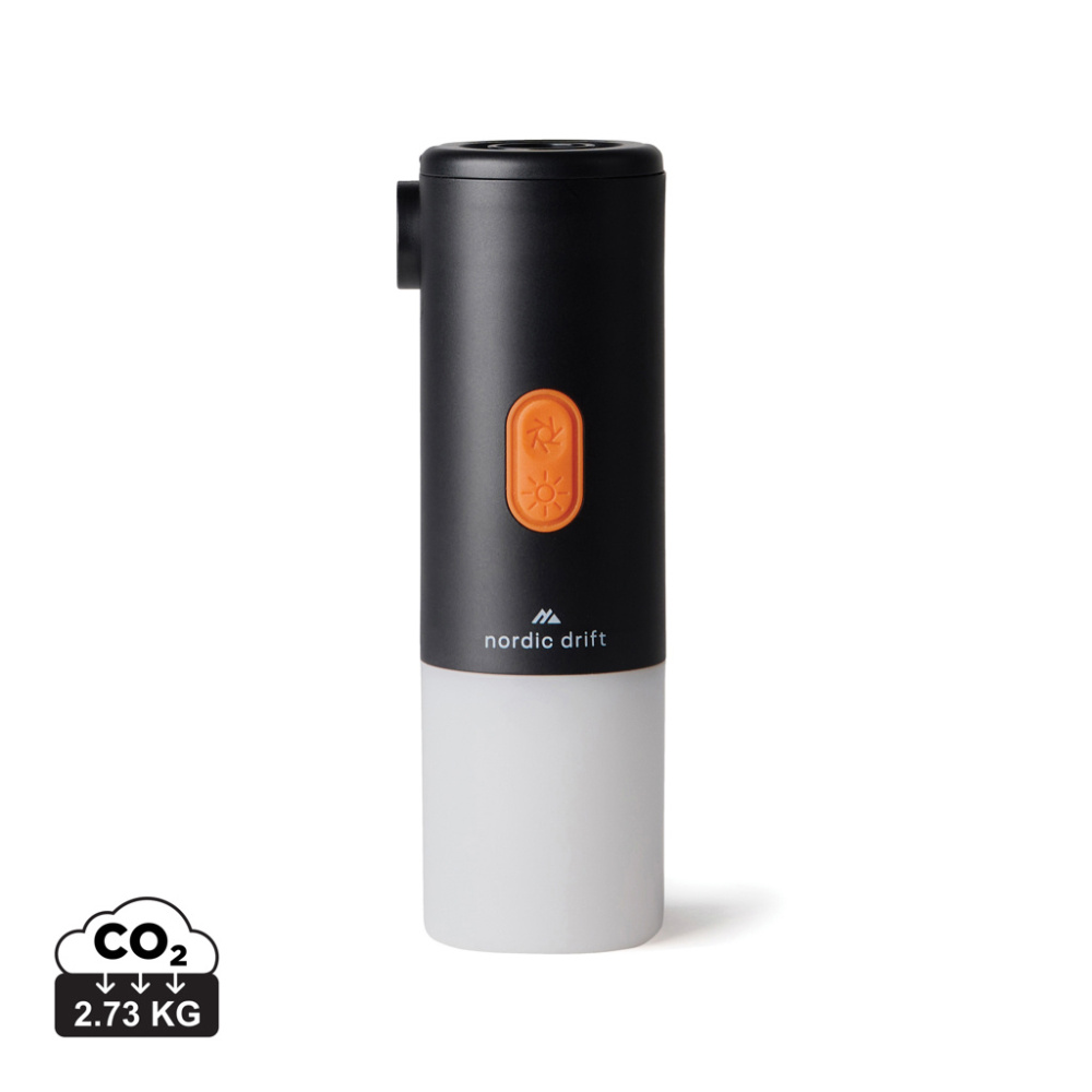 Logotrade Firmengeschenke das Foto: Nordic Drift Titan 2-in-1-Luftpumpe und Campinglampe
