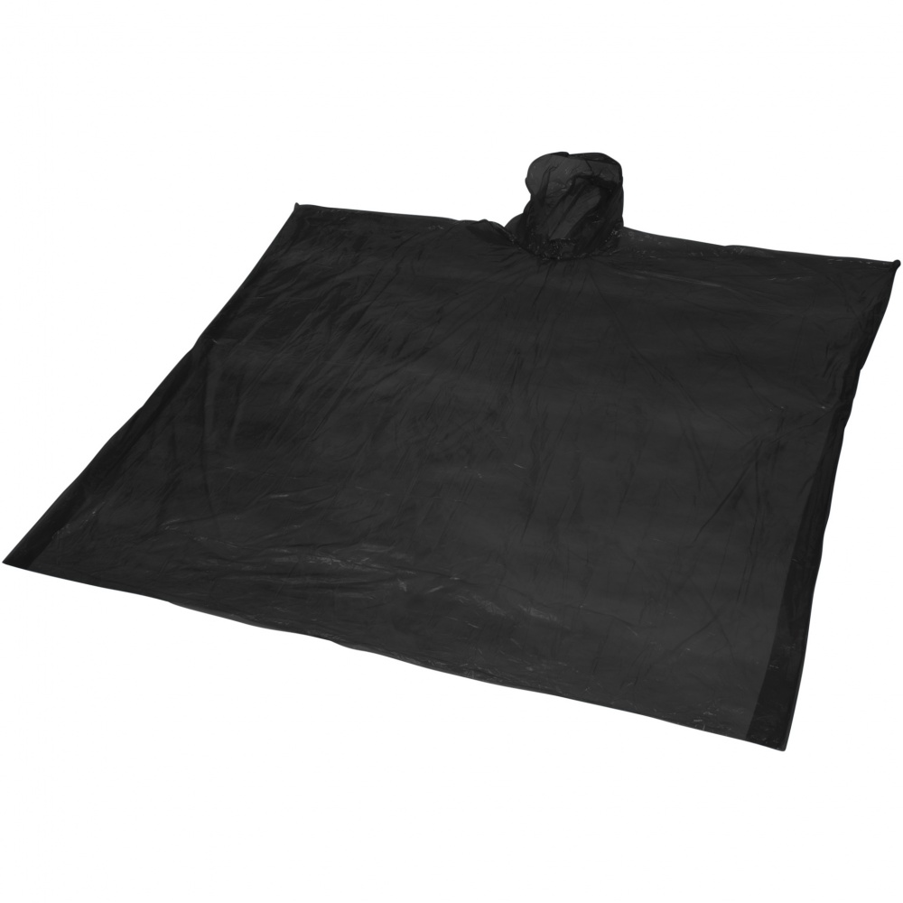 Logo trade promotional item photo of: Ziva disposable rain poncho with storage pouch