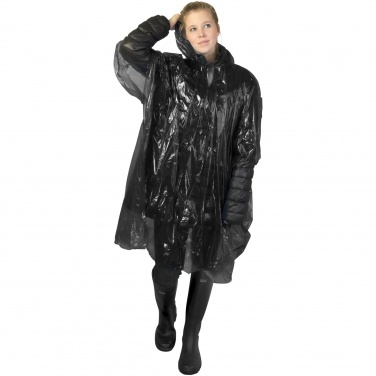 Logo trade advertising products picture of: Ziva disposable rain poncho with storage pouch