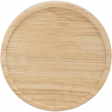 Logo trade advertising products image of: Hearth 400 ml ceramic mug with wooden coaster