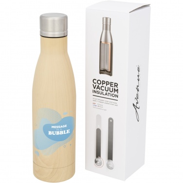 Logo trade promotional giveaway photo of: Vasa 500 ml wood-look copper vacuum insulated bottle