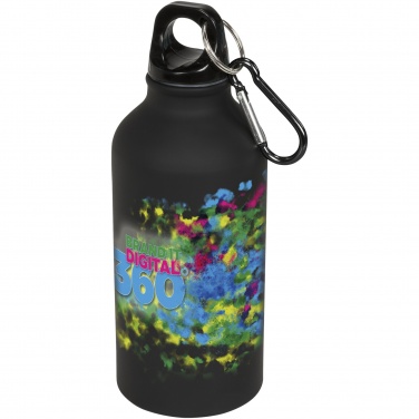 Logotrade promotional products photo of: Oregon 400 ml matte water bottle with carabiner