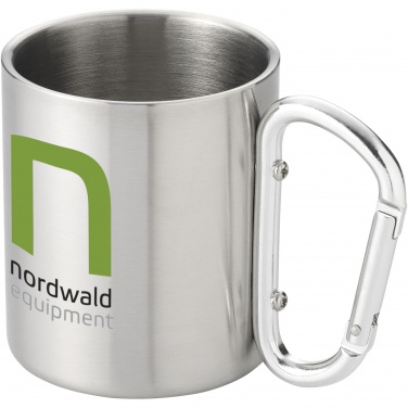 Logo trade business gifts image of: Alps 200 ml insulated mug with carabiner