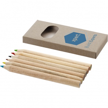 Logo trade promotional giveaways image of: Ayola 6-piece coloured pencil set