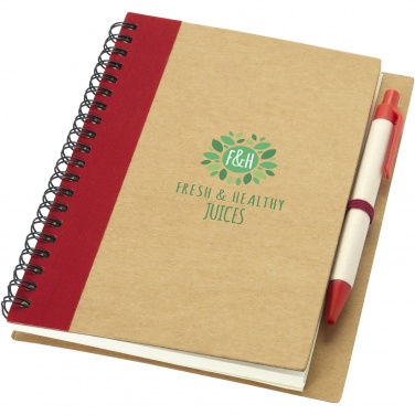 Logo trade promotional giveaways picture of: Priestly recycled notebook with pen