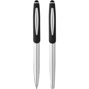 Logo trade promotional product photo of: Geneva stylus ballpoint pen and rollerball pen set