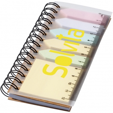 Logo trade promotional product photo of: Spinner spiral notebook with coloured sticky notes