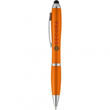 Logo trade promotional products picture of: Nash stylus ballpoint pen with coloured grip