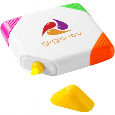Logotrade promotional giveaway image of: Trafalgar square-shaped 4-colour highlighter