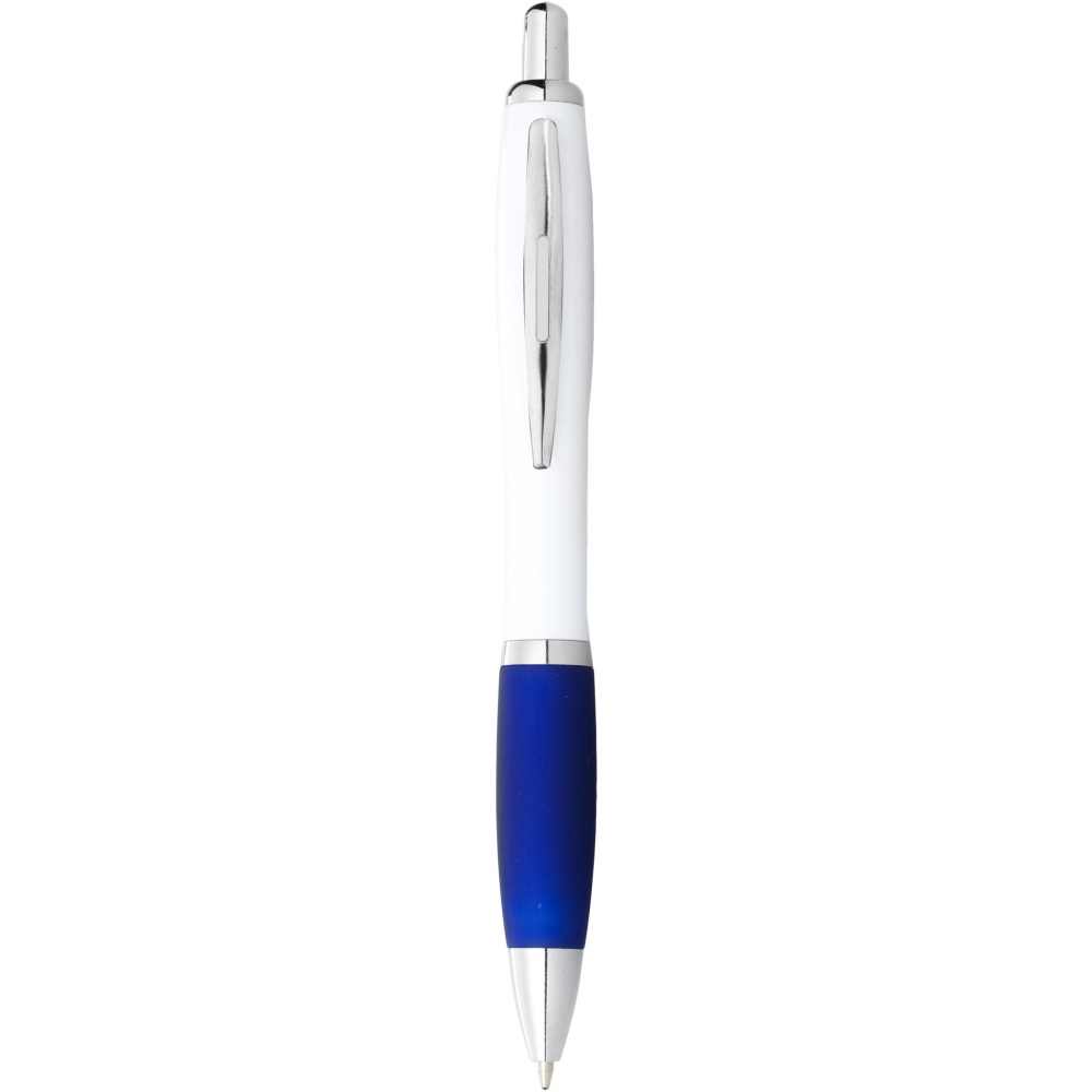 Logotrade promotional merchandise photo of: Nash ballpoint pen white barrel and coloured grip