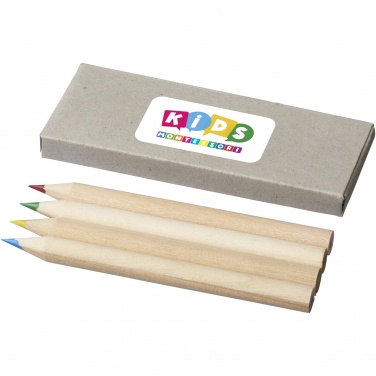 Logo trade promotional items picture of: Tullik 4-piece coloured pencil set