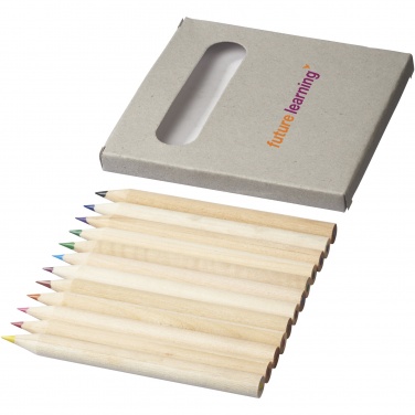Logo trade business gifts image of: Tallin 12-piece coloured pencil set