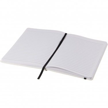 Logotrade advertising product picture of: Spectrum A5 white notebook with coloured strap