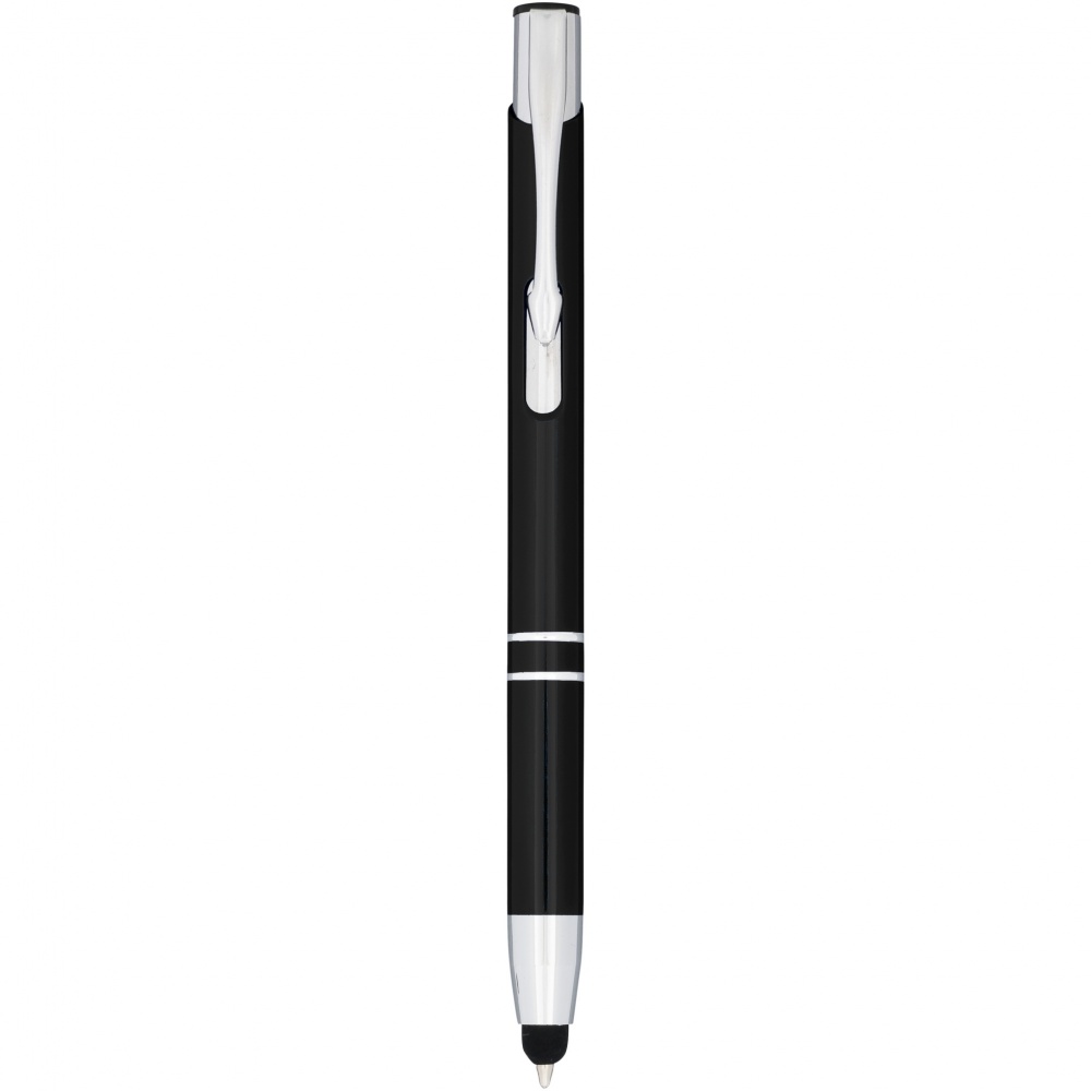Logo trade promotional products image of: Moneta anodized aluminium click stylus ballpoint pen
