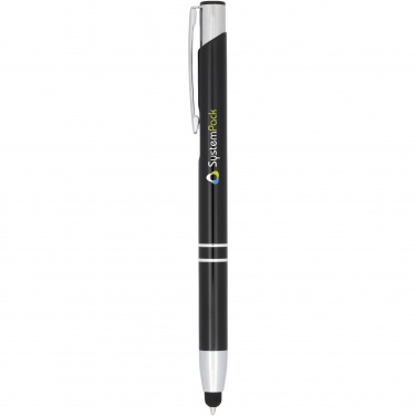 Logo trade promotional gifts picture of: Moneta anodized aluminium click stylus ballpoint pen
