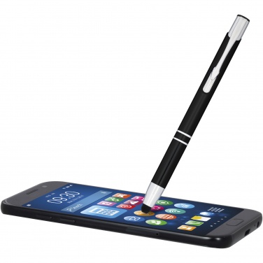 Logotrade promotional product picture of: Moneta anodized aluminium click stylus ballpoint pen