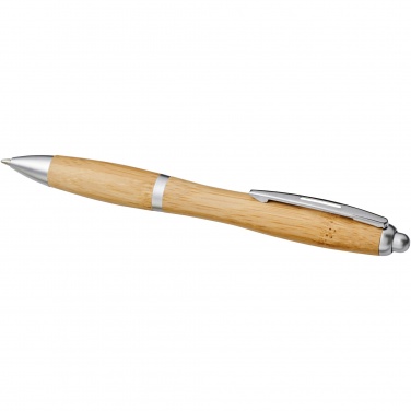 Logo trade promotional products image of: Nash bamboo ballpoint pen