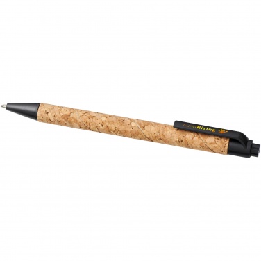 Logo trade promotional merchandise photo of: Midar cork and wheat straw ballpoint pen
