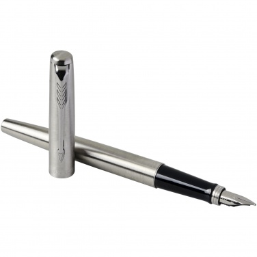 Logo trade promotional giveaways picture of: Parker Jotter stainless steel fountain pen