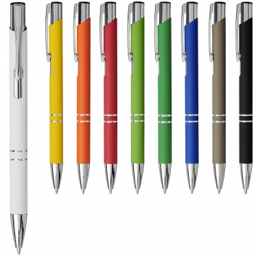 Logo trade promotional items picture of: Moneta soft touch ballpoint pen
