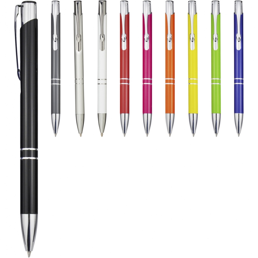 Logotrade business gift image of: Moneta aluminium click ballpoint pen (black ink)