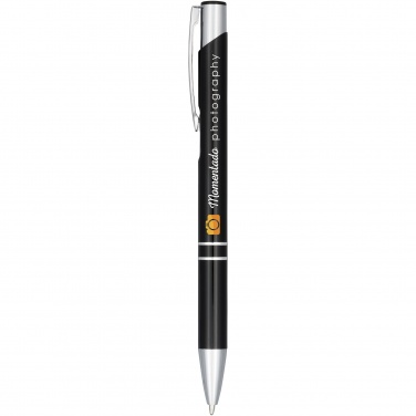 Logo trade promotional giveaway photo of: Moneta anodized aluminium click ballpoint pen