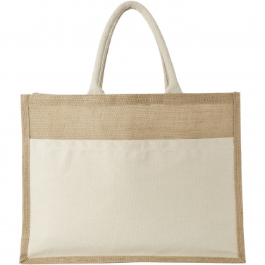 Logotrade promotional merchandise image of: Mumbay cotton pocket jute tote bag 18L