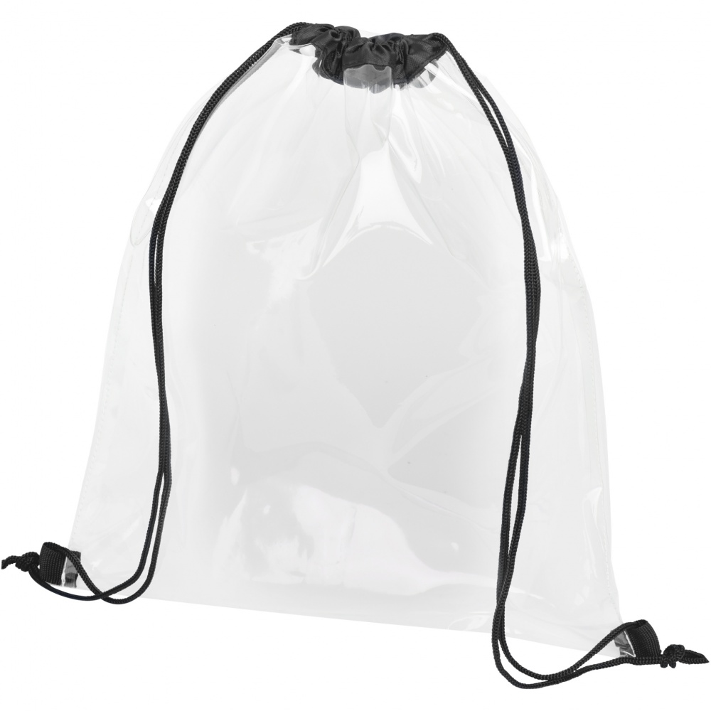 Logo trade promotional giveaways picture of: Lancaster transparent drawstring bag 5L