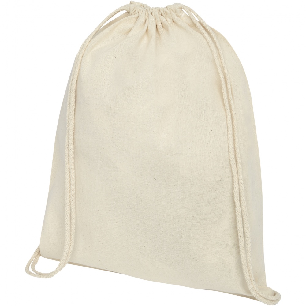 Logo trade promotional gift photo of: Oregon 100 g/m² cotton drawstring bag 5L