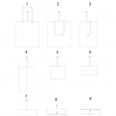 Logo trade promotional merchandise photo of: Nevada 100 g/m² cotton foldable tote bag 7L