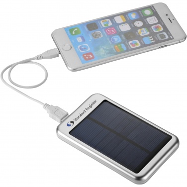 Logo trade promotional gifts image of: Bask 4000 mAh solar power bank