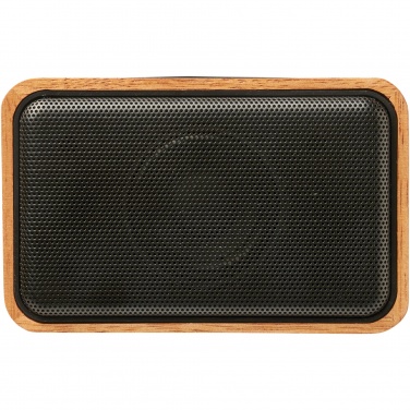 Logo trade corporate gifts image of: Wooden 3W speaker with wireless charging pad