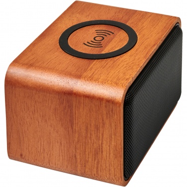 Logotrade corporate gifts photo of: Wooden 3W speaker with wireless charging pad