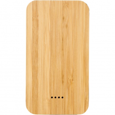 Logo trade promotional items picture of: Future 6000 mAh bamboo/fabric wireless power bank