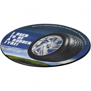 Logo trade promotional items picture of: Brite-Mat® round coaster with tyre material