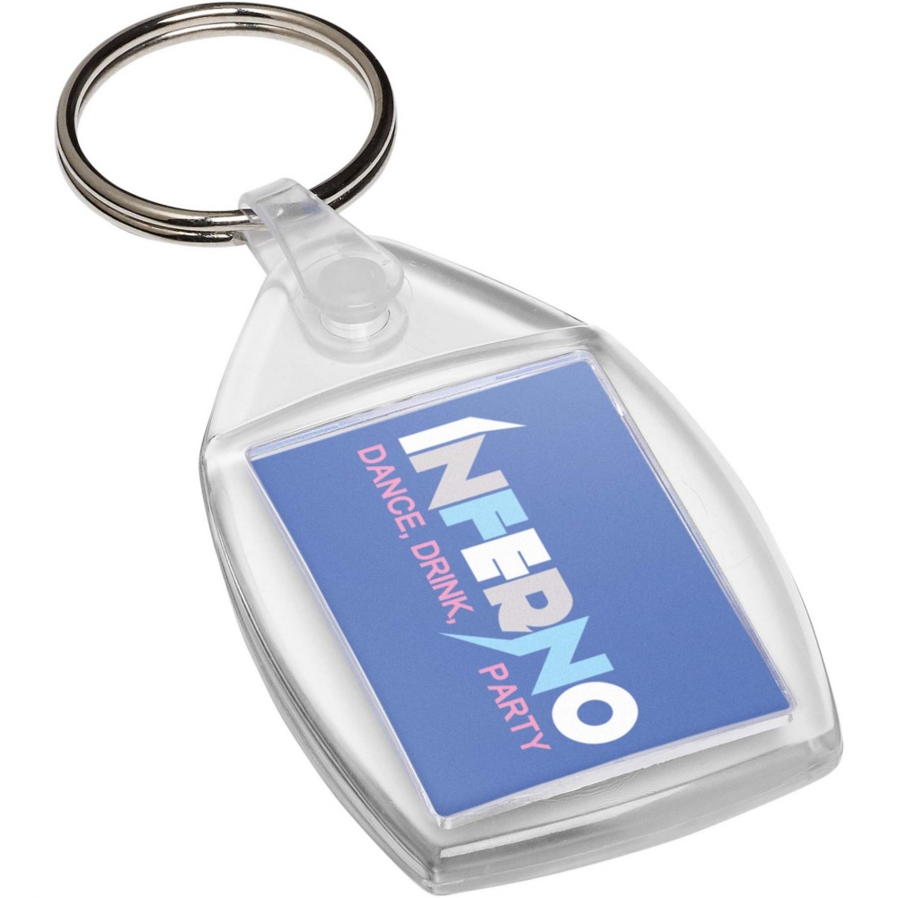 Logo trade promotional items image of: Lita P6 keychain with plastic clip