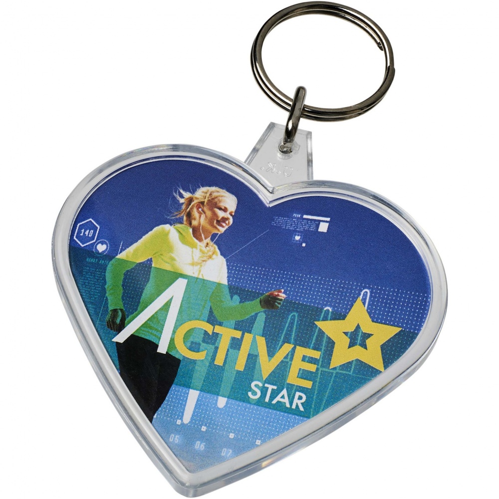 Logotrade corporate gift image of: Combo heart-shaped keychain