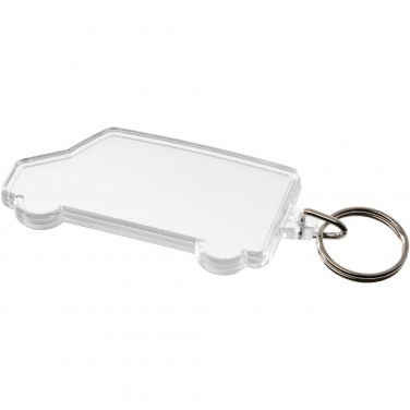 Logo trade promotional giveaways image of: Combo van-shaped keychain